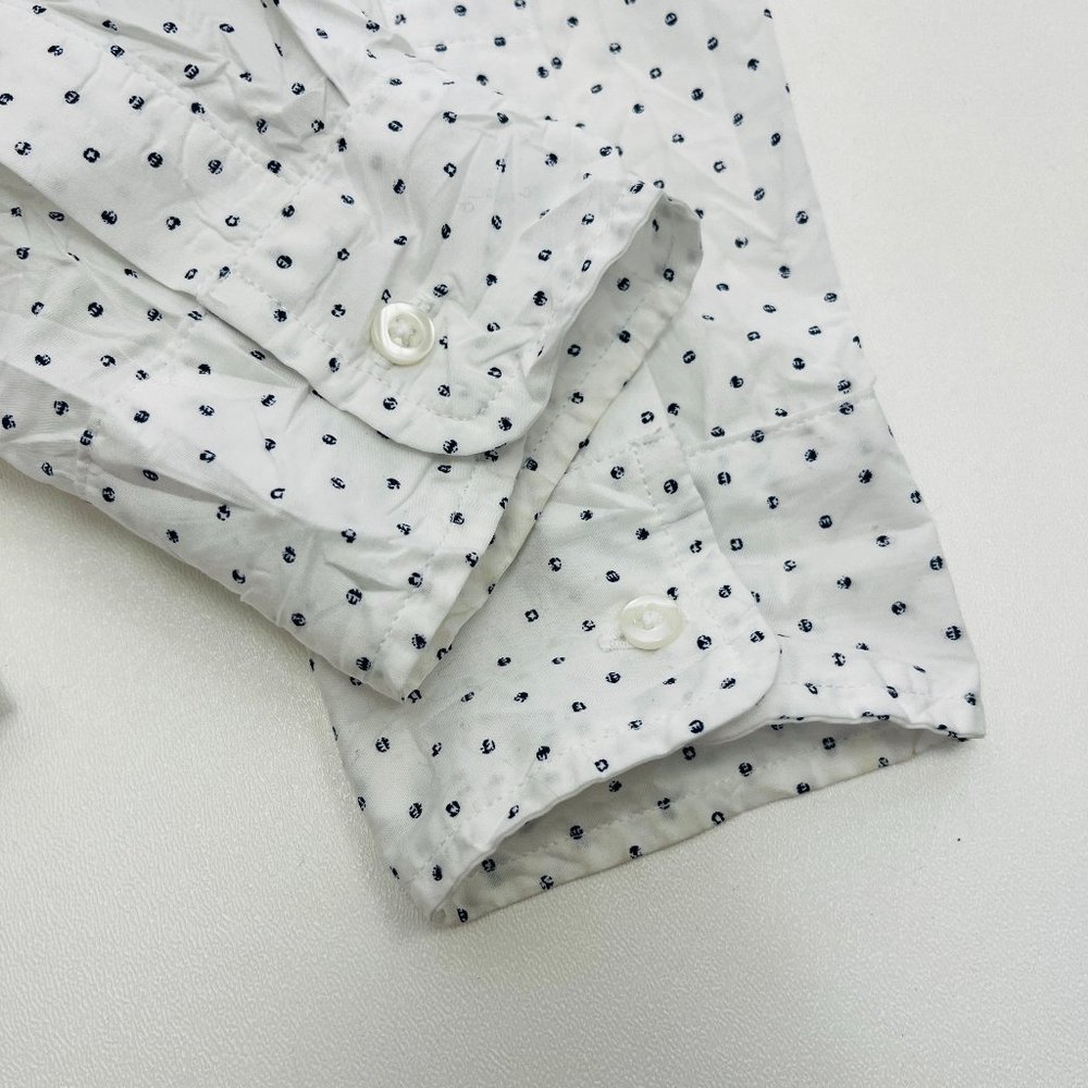 Frank & Eileen Barry White Printed Crinkle Shirt - Picture 5 of 12